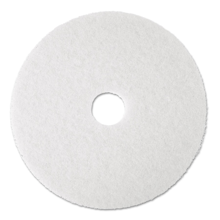 3M Low-Speed Super Polishing Floor Pads 4100, 13" Diameter, White, PK5 4100